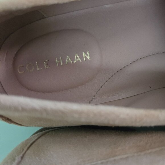Cole Haan Stassi Bow Loafer Tuscan Sand Suede Arch Support Comfort Size 8.5B - Picture 7 of 9